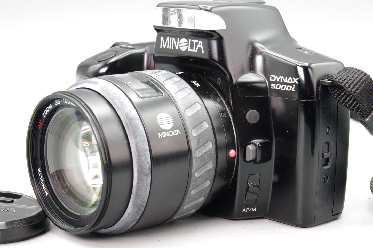 Minolta Dynax 5000i 35mm SLR with 35–105mm Lens & A/S Card – Very Good
