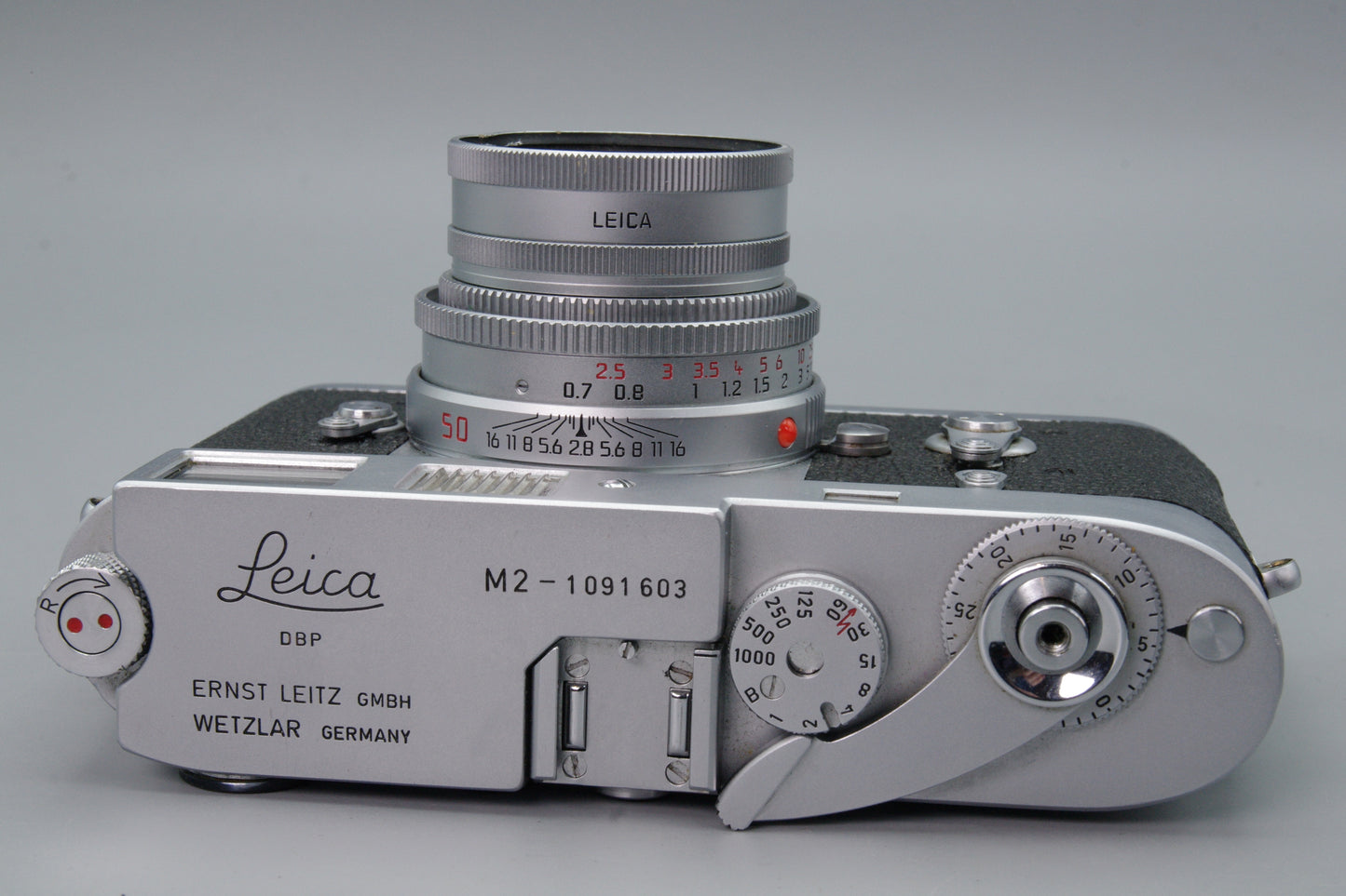 1964 Leica M2 Rangefinder with Elmar‑M 50mm f/2.8 & Hood – Exc – S/N 1091603