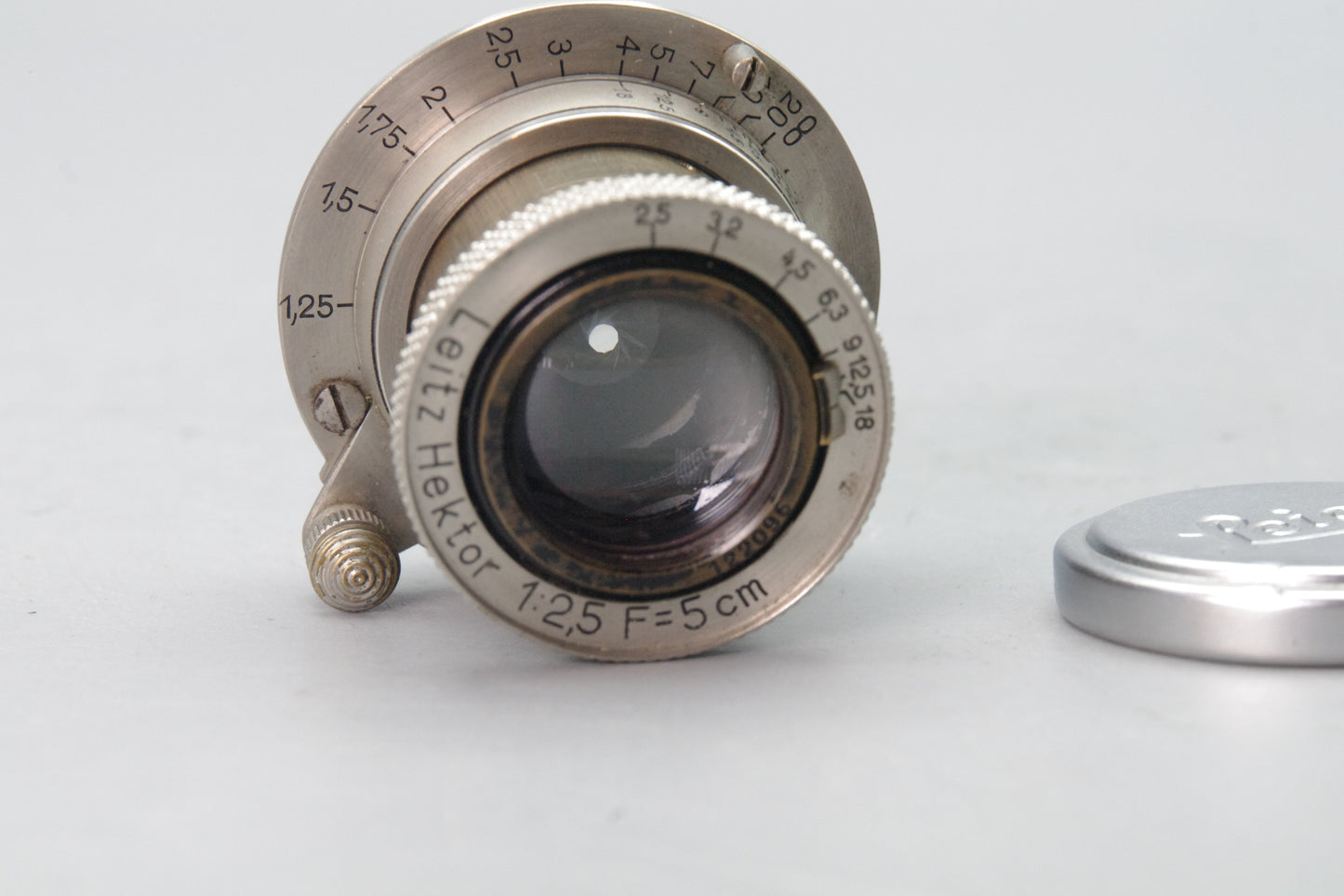 Leitz Hektor 5cm f/2.5 Lens – Leica LTM – 1931 Serial 122096 – Nickel – Serviced