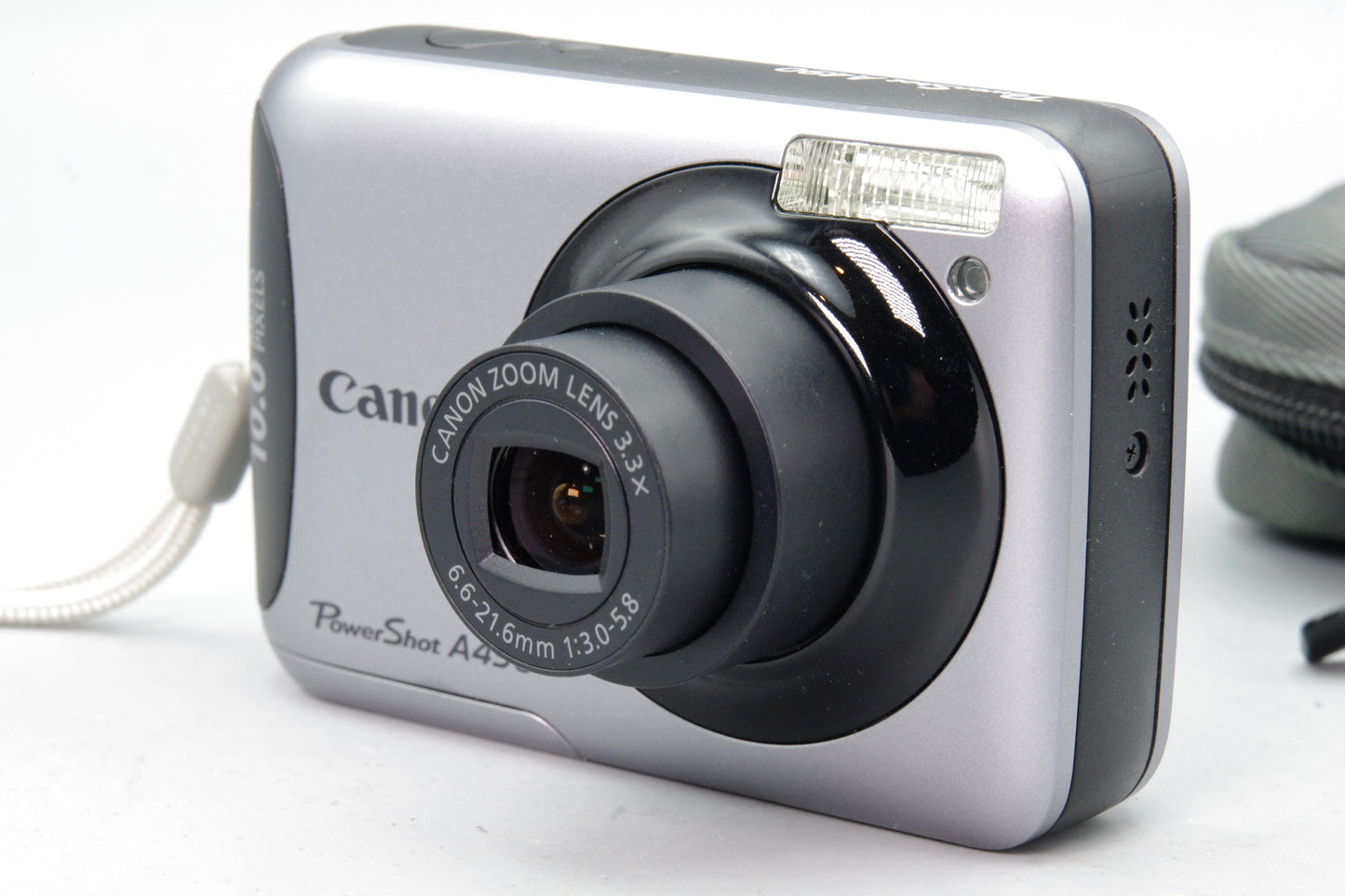 Canon PowerShot A490 10MP Digital Camera + Case- Uses AA - Excellent