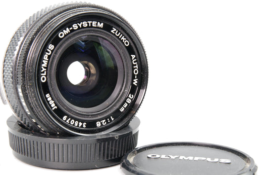 Olympus Zuiko Auto-W 28mm f/2.8 Wide Angle Lens – OM Mount – EXC Tested