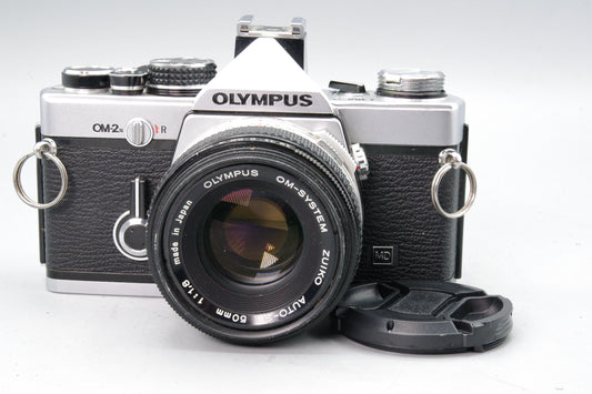 Olympus OM-2N 35mm SLR + Zuiko 50mm f/1.8 Lens – Tested & New Batteries