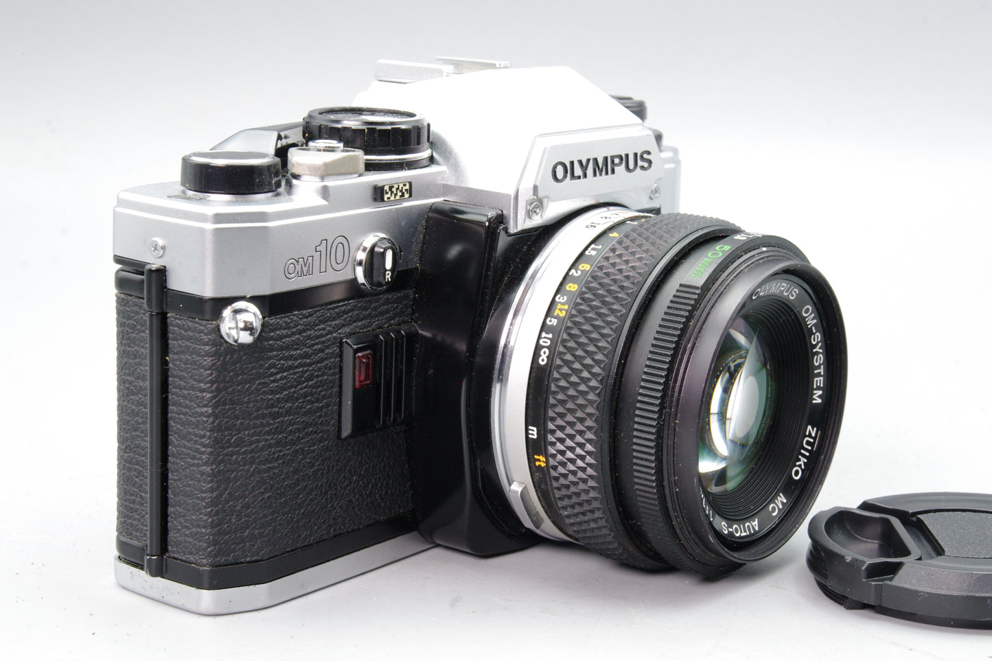 Olympus OM10 35mm SLR Camera + 50mm F/1.8 Lens + Batteries - Tested