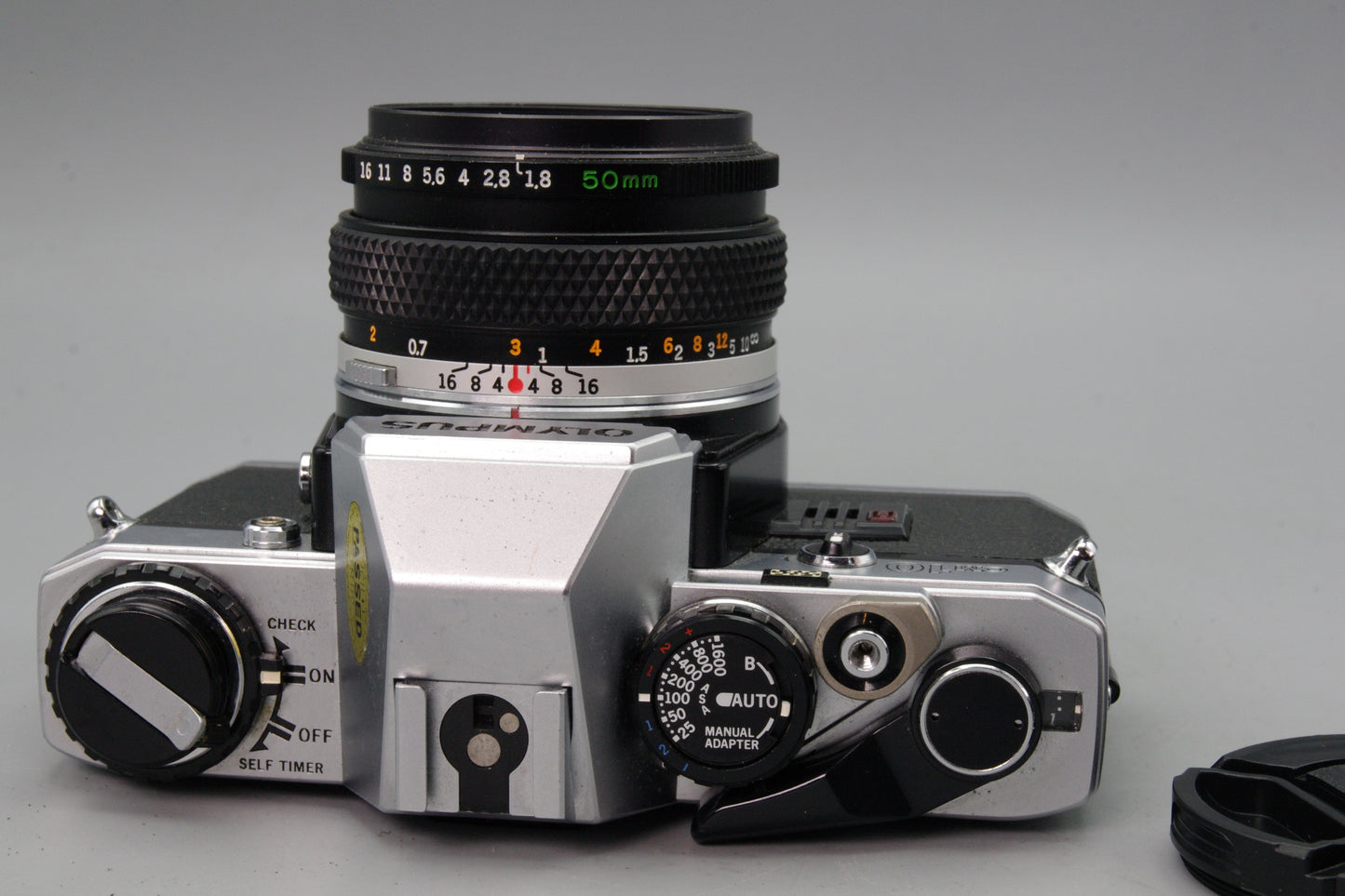 Olympus OM10 35mm SLR Camera + 50mm F/1.8 Lens + Batteries - Tested