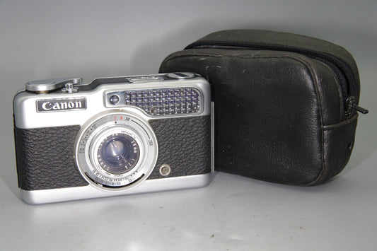 Canon Demi 35mm Half‑Frame Film Camera and Case