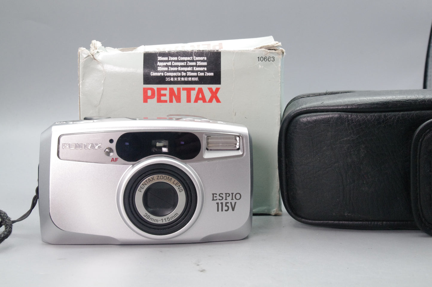 Pentax Espio 115V 35mm Film Camera – Tested & Working – With Case & Box – Excellent