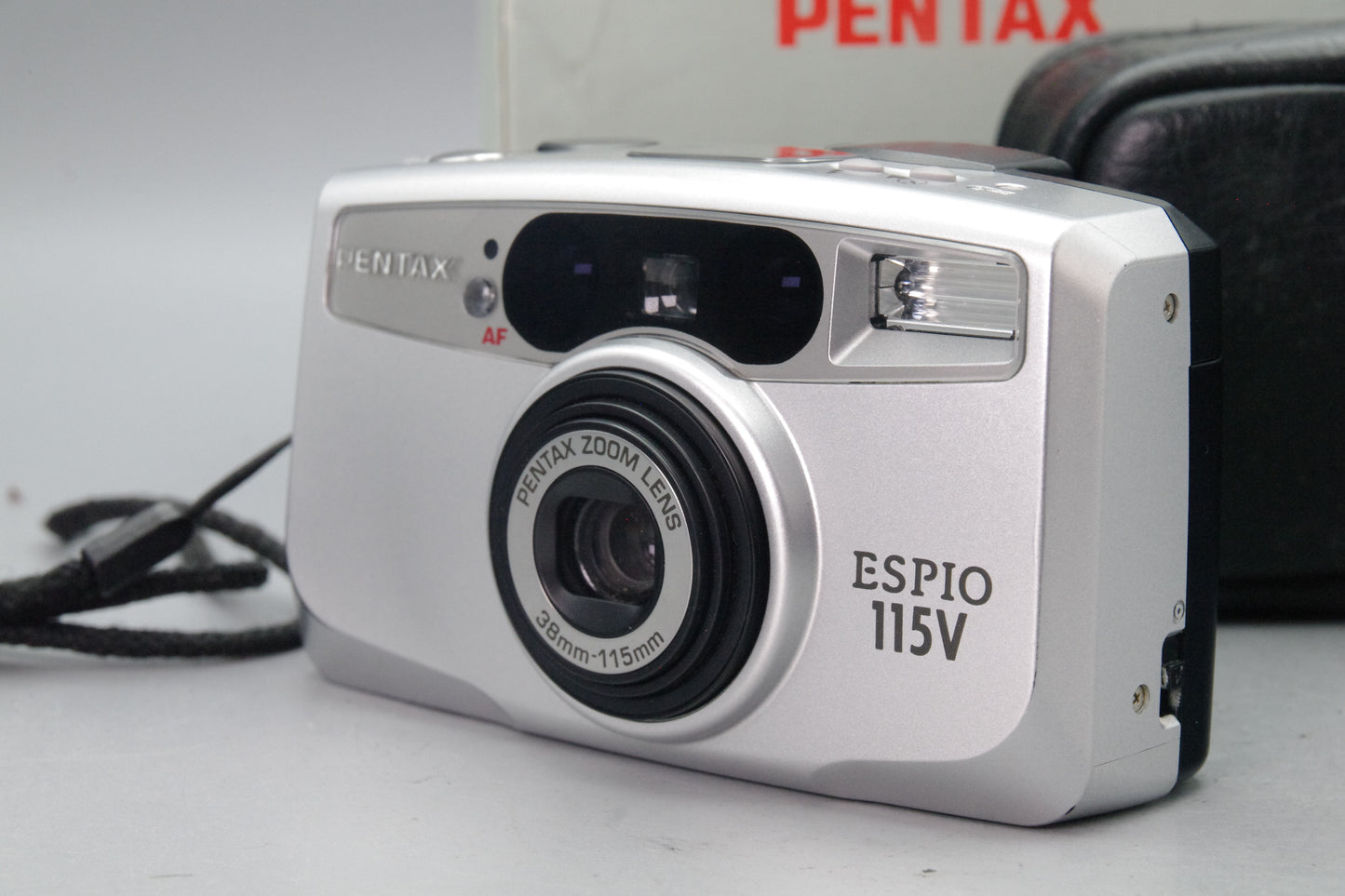 Pentax Espio 115V 35mm Film Camera – Tested & Working – With Case & Box – Excellent