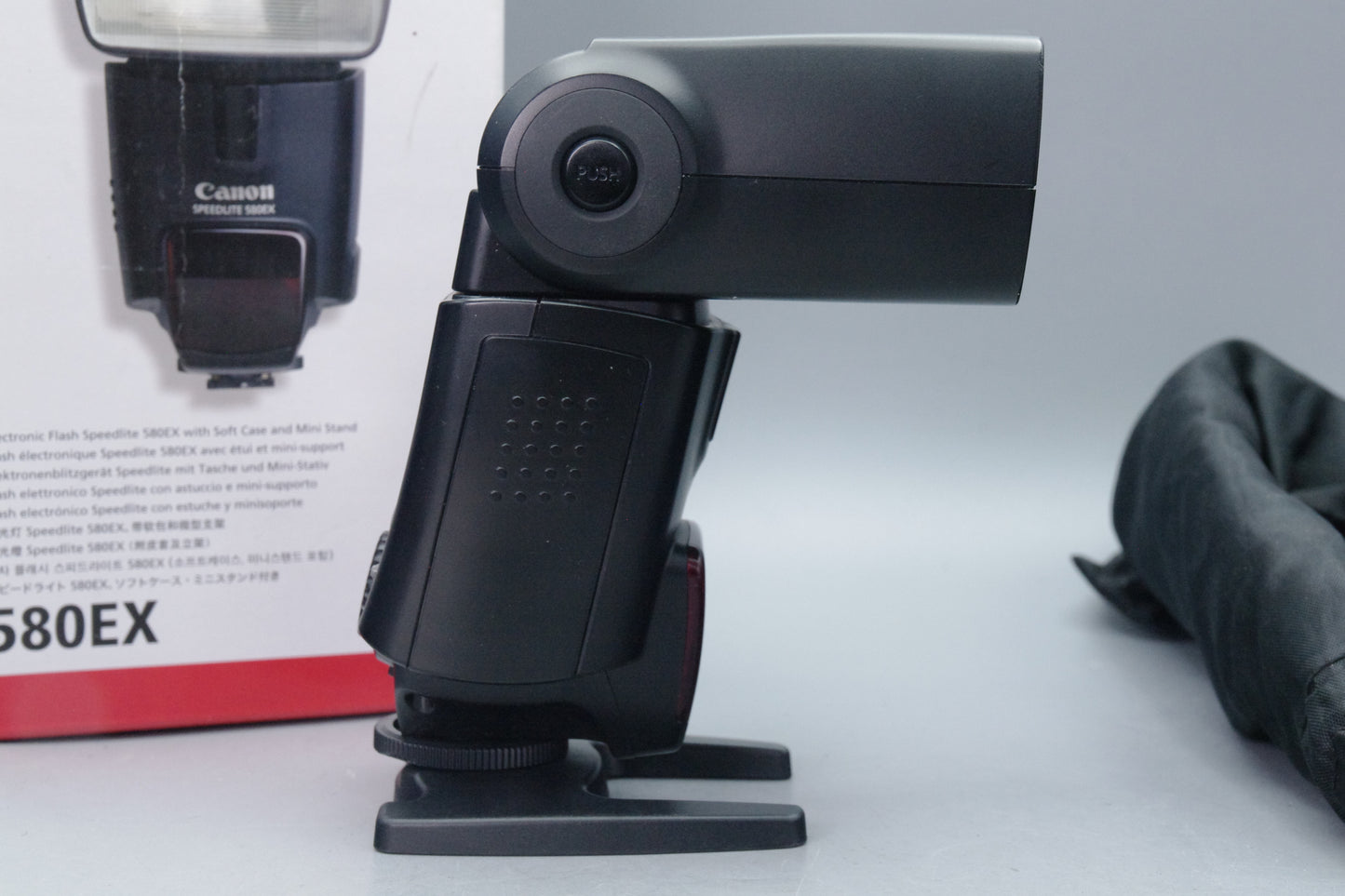 Canon Speedlite 580EX Flash – Tested – With Case, Stand & Original Box – EXC