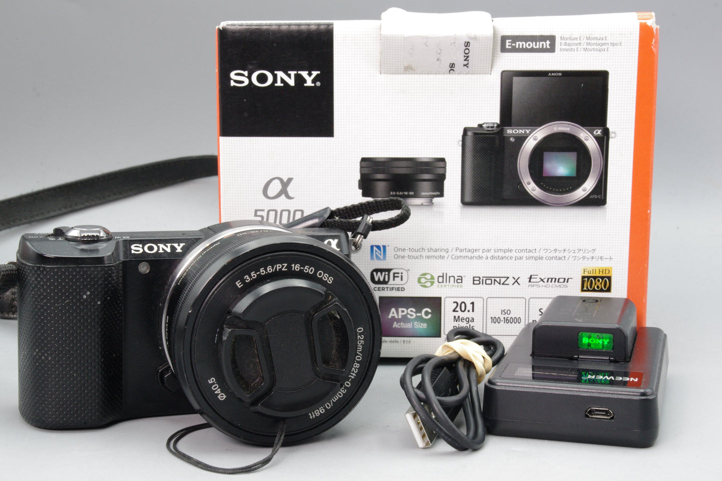 Sony A5000 with 16–50mm Lens – Boxed – S/C 2939 – Mirrorless Camera