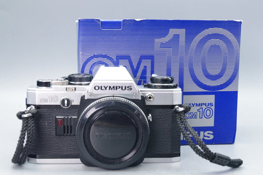 Olympus OM10 35mm SLR Camera – Original Box – Excellent Condition – Tested