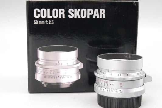 Voigtländer Color‑Skopar 50mm f/2.5 Lens – L39 M39 – Boxed – Excellent
