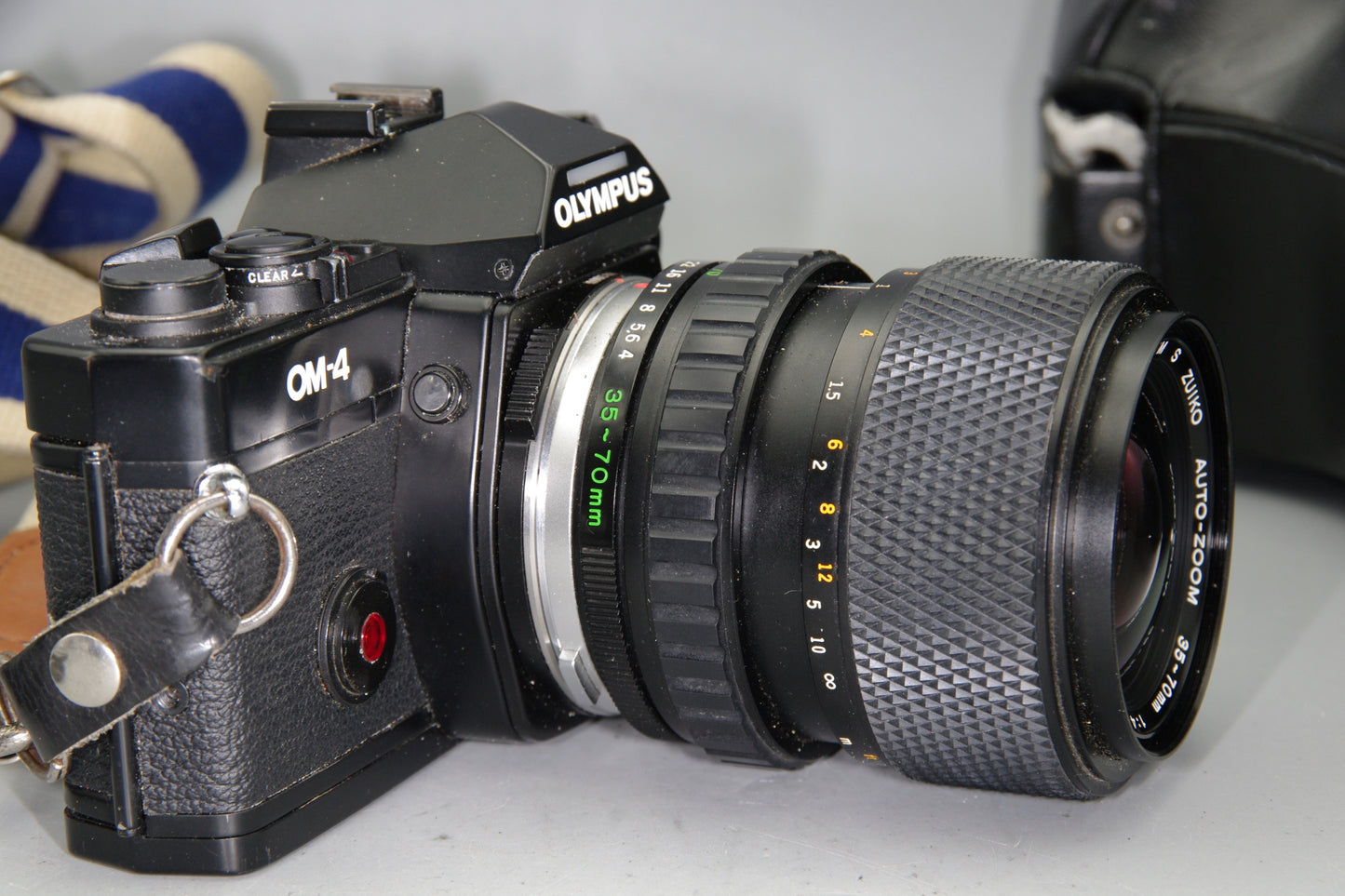 Olympus OM‑4  35mm SLR Film Camera with Zuiko 35–70mm Lens & Case -Excellent