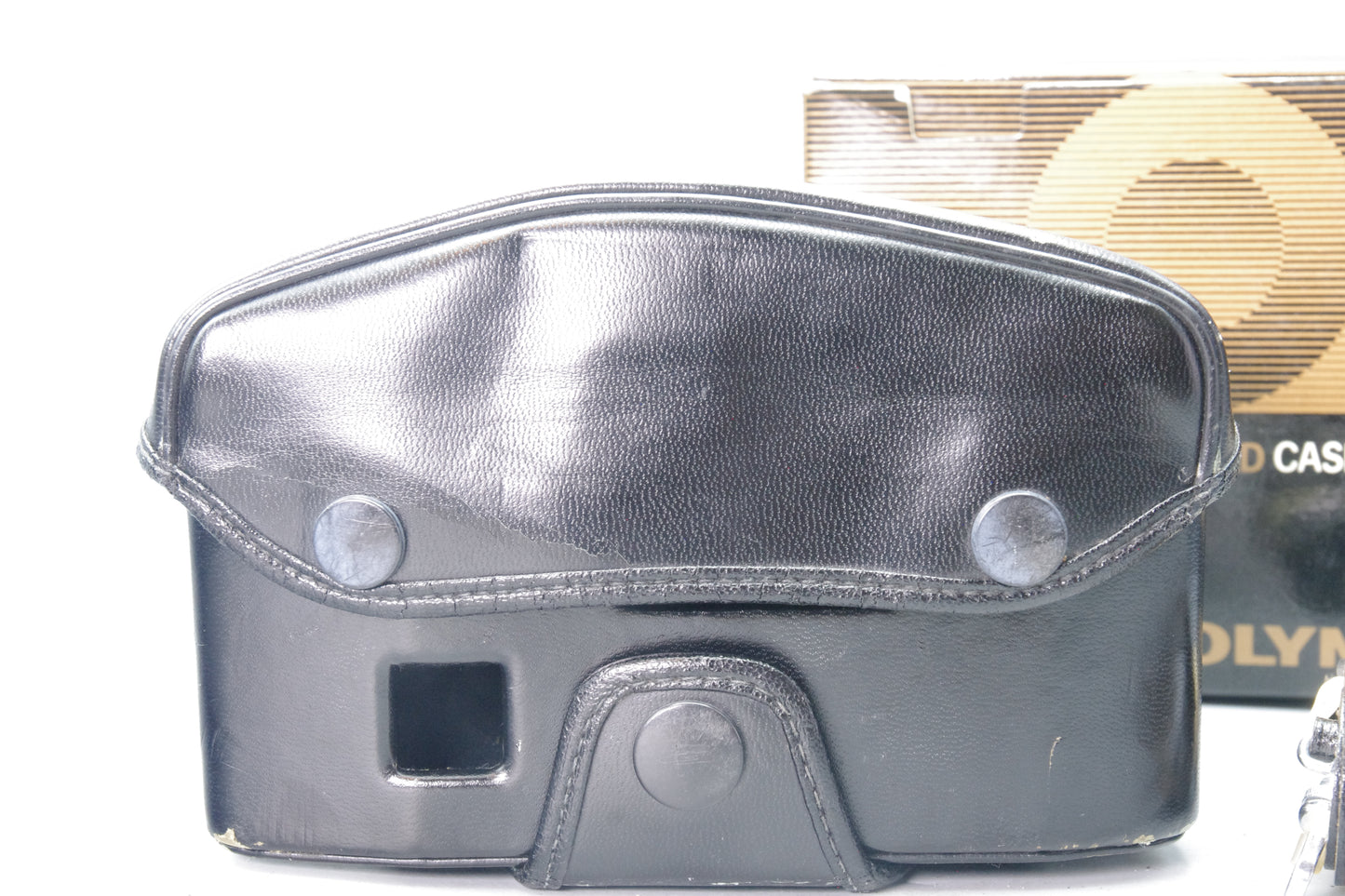 Olympus OM‑Series Black Leather Case 1.4N Boxed – Genuine Olympus – VGC
