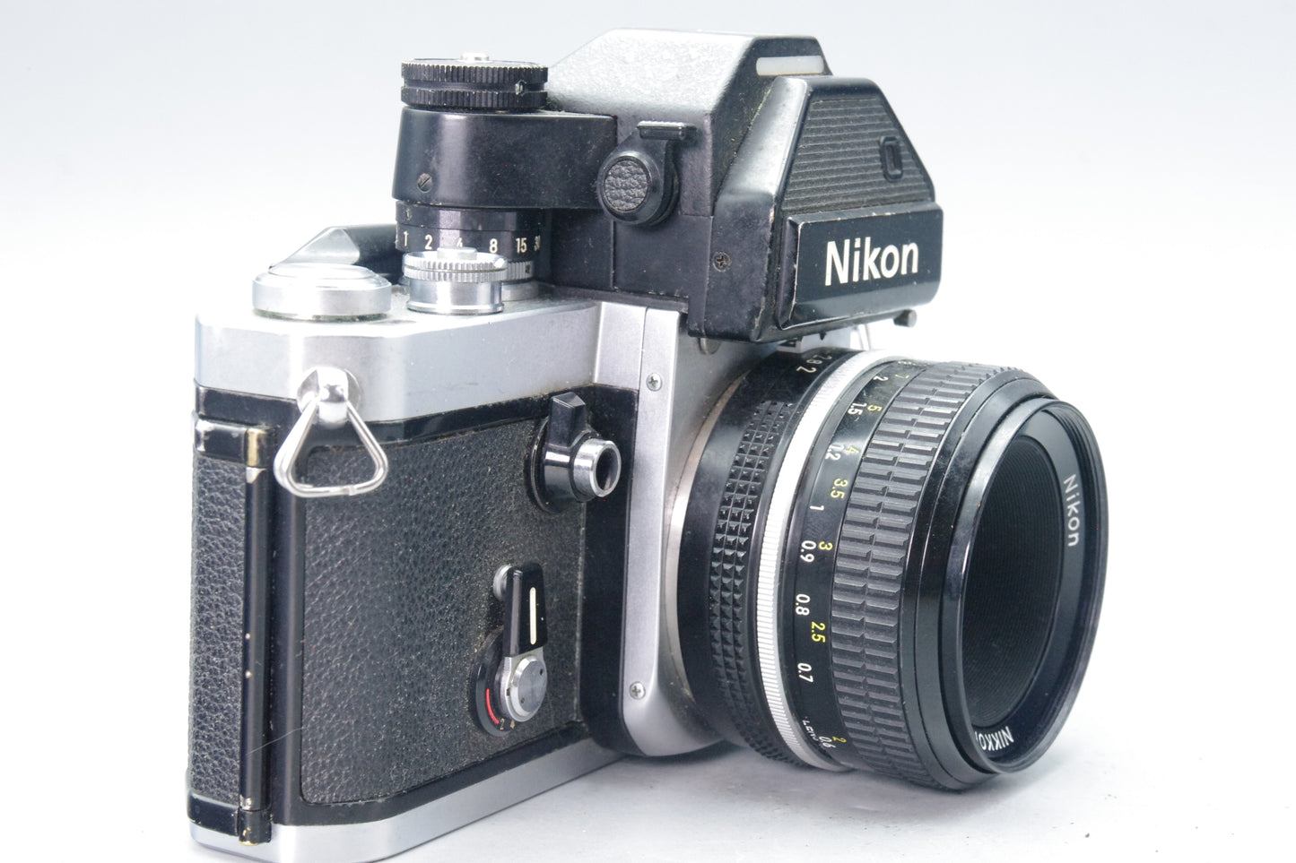 Nikon F2 Photomic 35mm SLR + DP‑2 LED Finder & 50mm f/2 Lens – Tested VGC