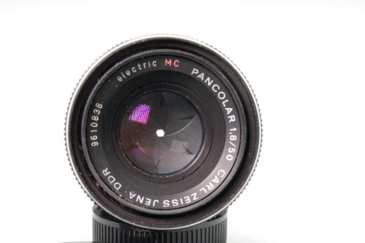 Carl Zeiss Jena MC Pancolar 50mm f/1.8 Lens – Electric – M42 Mount – VGC
