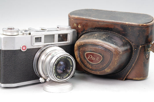 Pal M4 Rangefinder Camera + 45mm f/2.8 Luminar Lens with Case – VGC