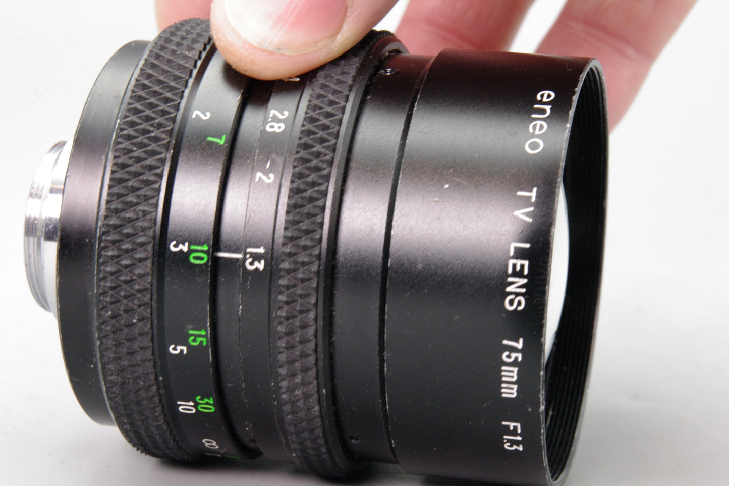 Eneo TV Lens 75mm f/1.3 C‑Mount – Clear Optics – Front Scratch & Knock