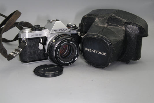 Pentax ME Super 35mm SLR with 50mm F/1.7 Lens and Case - Excellent