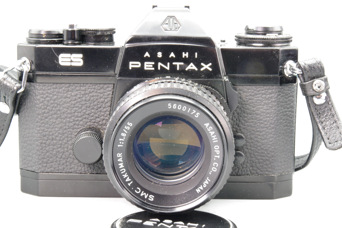 Pentax ES 35mm SLR with SMC Takumar 55mm f/1.8 Lens + Half Case – Near Mint