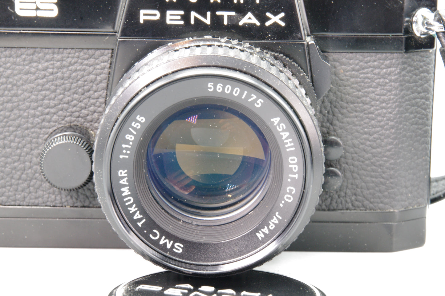 Pentax ES 35mm SLR with SMC Takumar 55mm f/1.8 Lens + Half Case – Near Mint