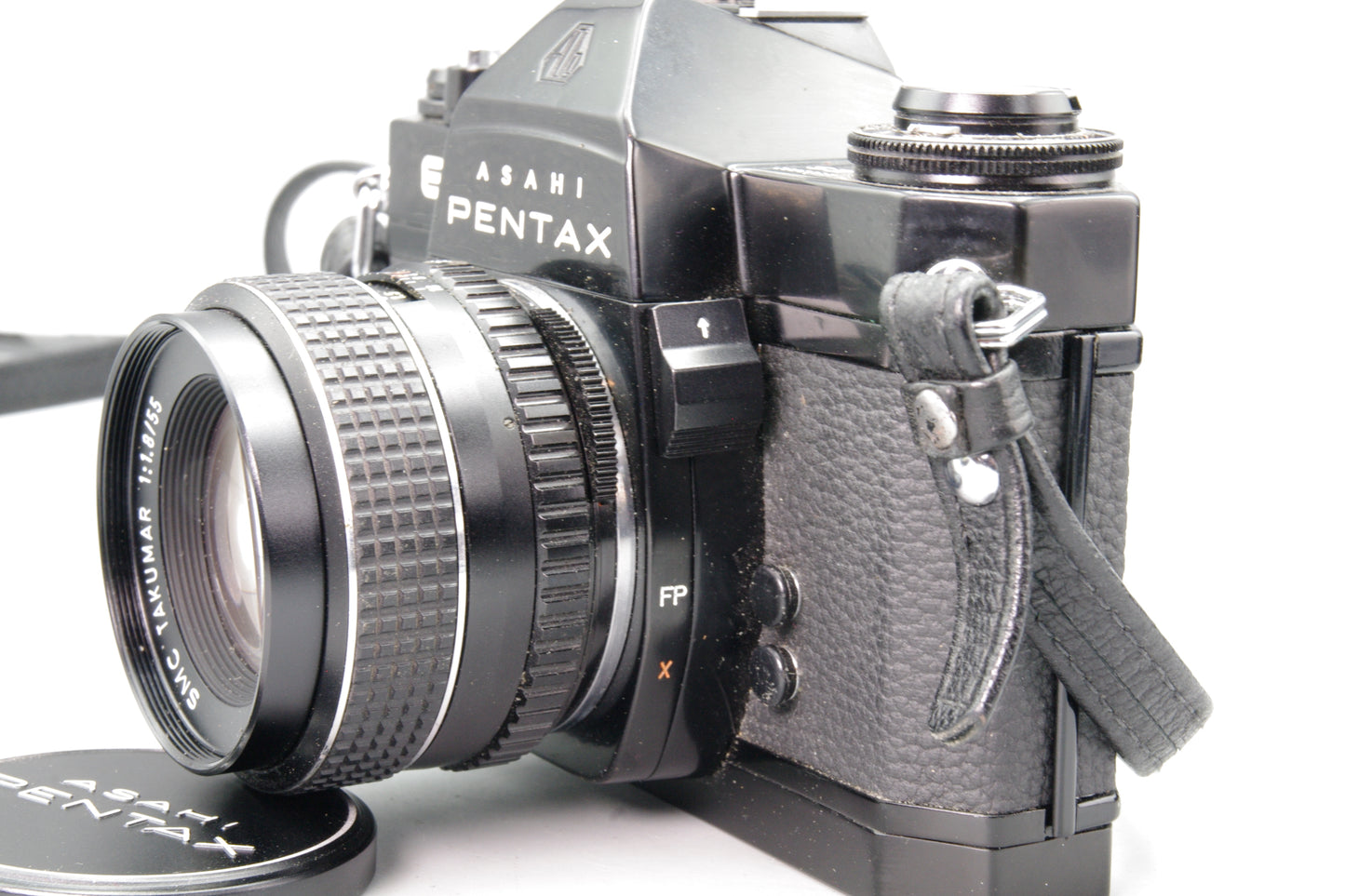 Pentax ES 35mm SLR with SMC Takumar 55mm f/1.8 Lens + Half Case – Near Mint