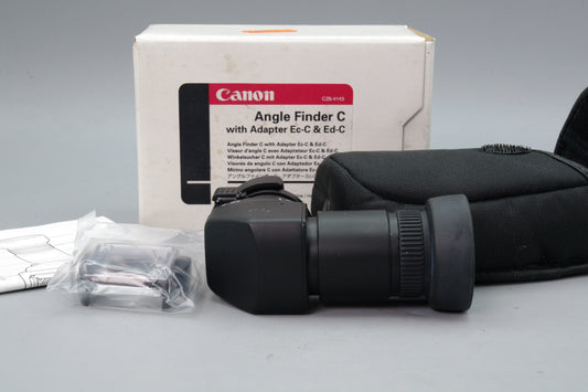 Canon Angle Finder C Boxed with Ec‑C &amp; Ed‑C Adapters Excellent