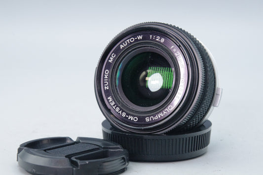 Olympus Zuiko Auto-W 28mm f/2.8 Wide Angle Lens – OM Mount – EXC Tested