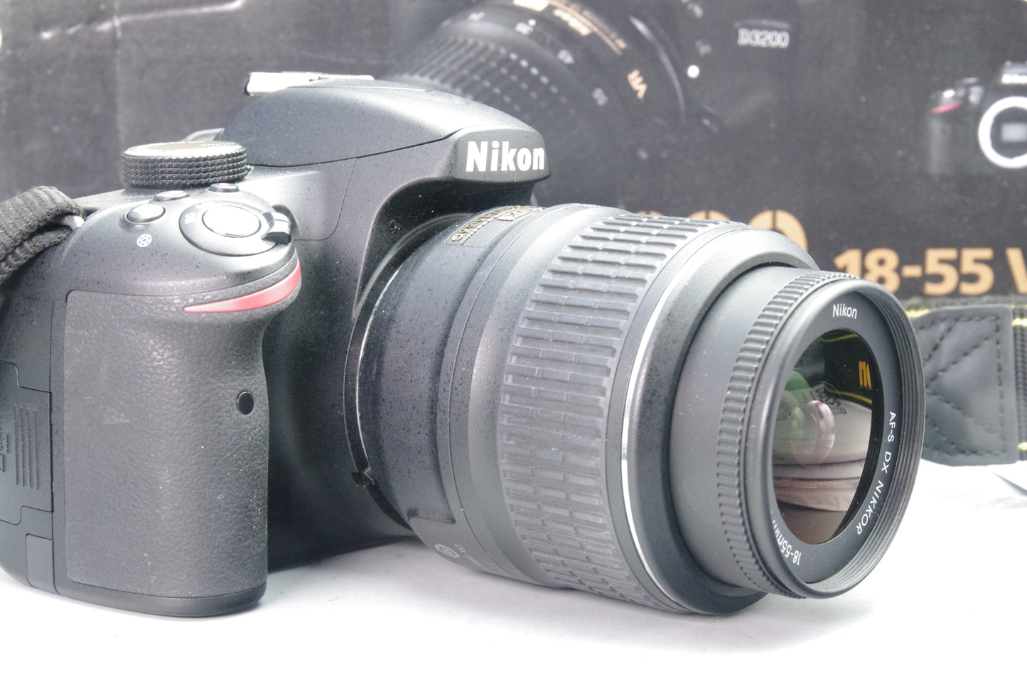 Nikon D3200 DSLR with 18-55mm VR G Lens 24MP Boxed Kit - S/C 7865 EXC