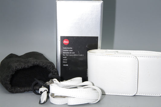 Leica C-Lux 3  White Leather Case Boxed Mint 18698