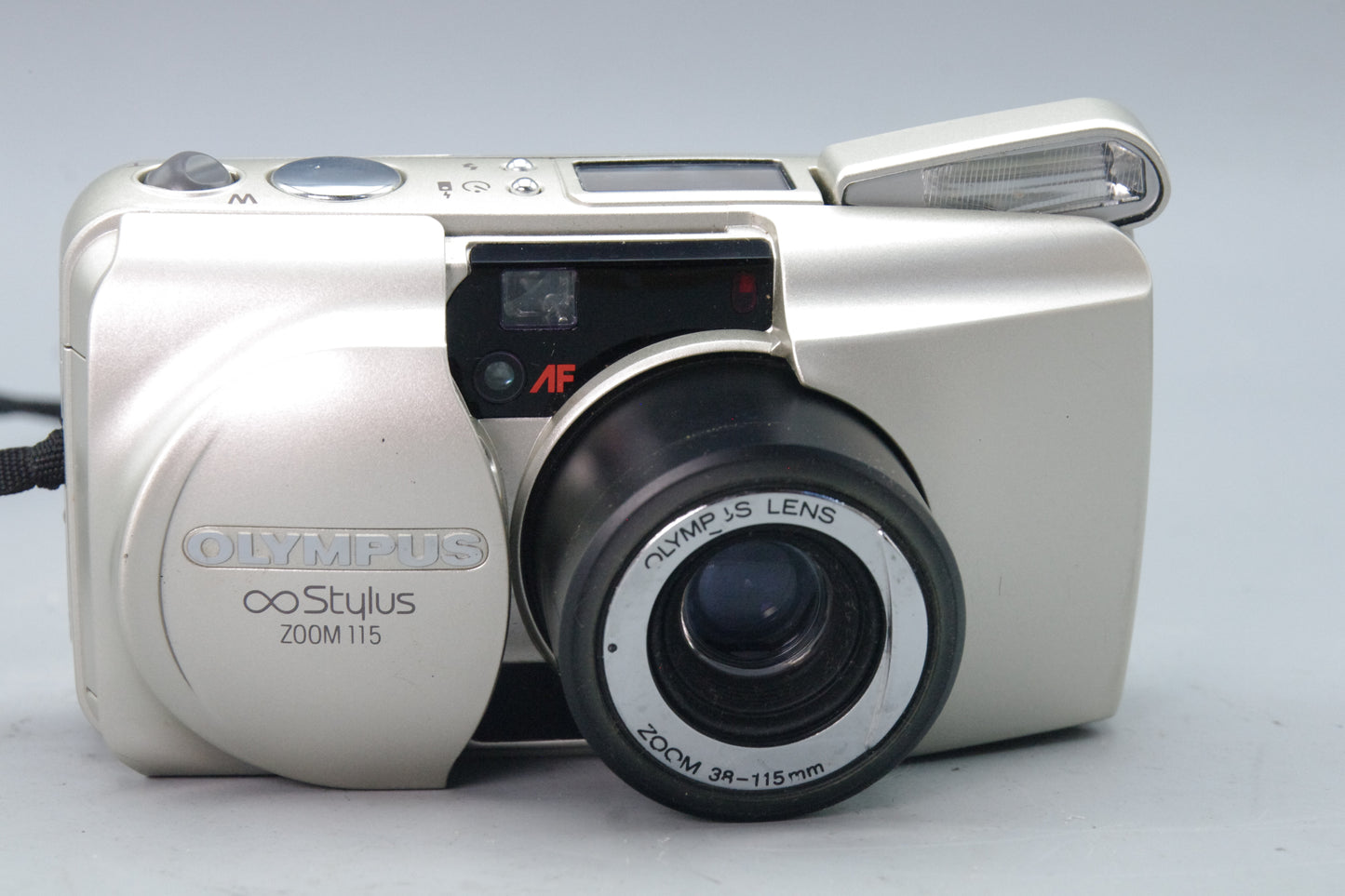 Olympus MJU Zoom 115 35mm Film Camera Champagne – Tested – VGC