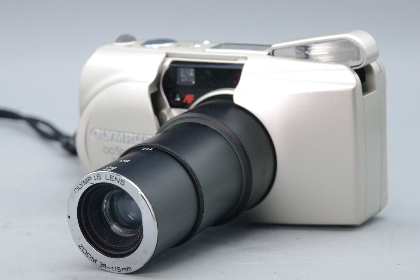 Olympus MJU Zoom 115 35mm Film Camera Champagne – Tested – VGC