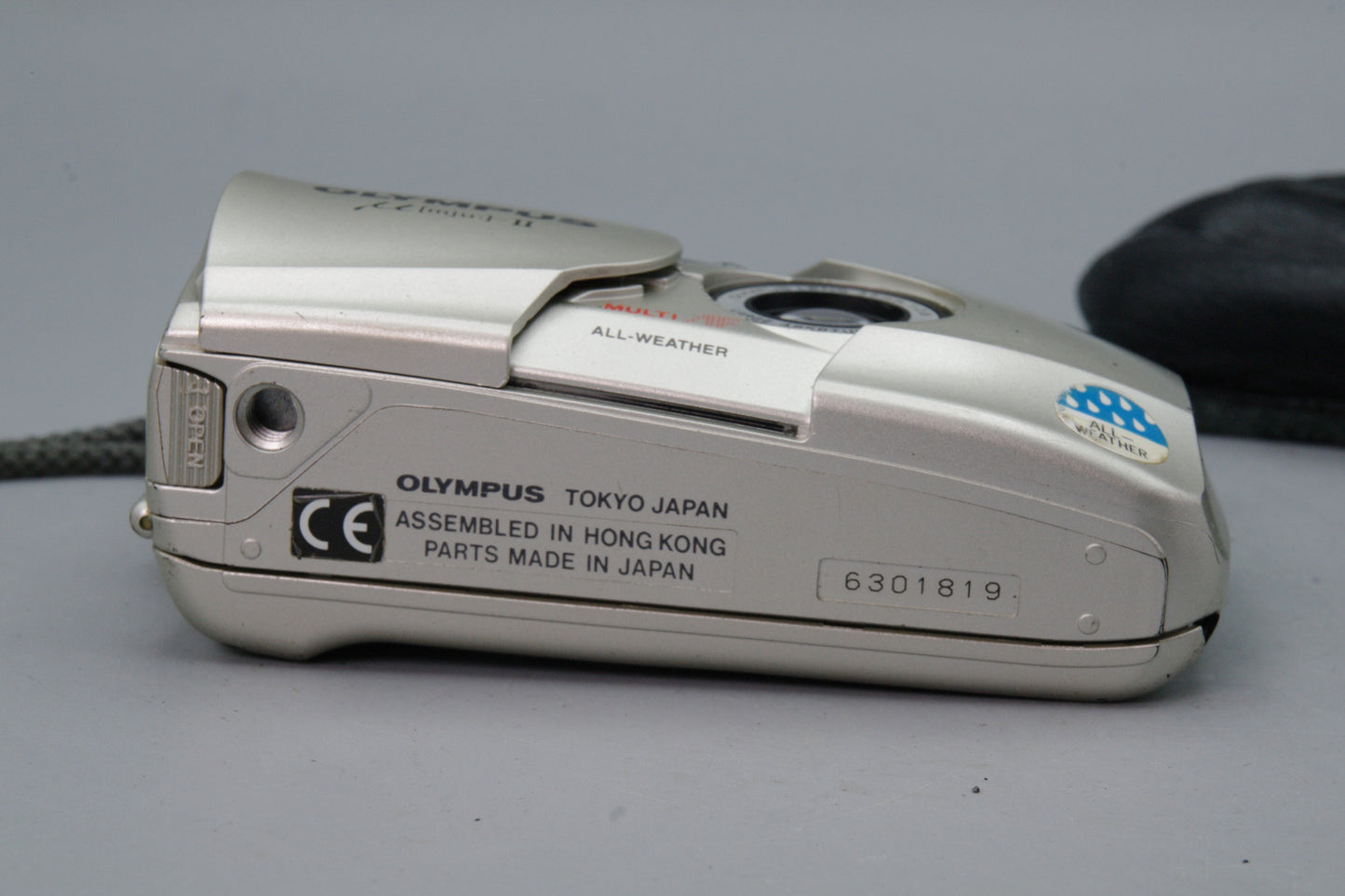 Olympus MJU II Champagne 35mm Film Camera with 35mm f2.8 Lens  with Case