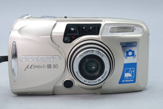 Olympus MJU III Zoom 80 35mm Film Camera - Excellent Condition