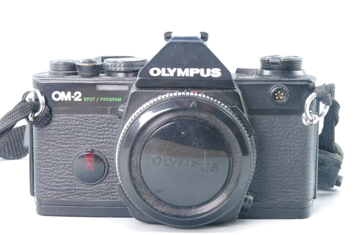 Olympus OM‑2 Spot/Program 35mm SLR Body – New Batteries – Very Good Condition
