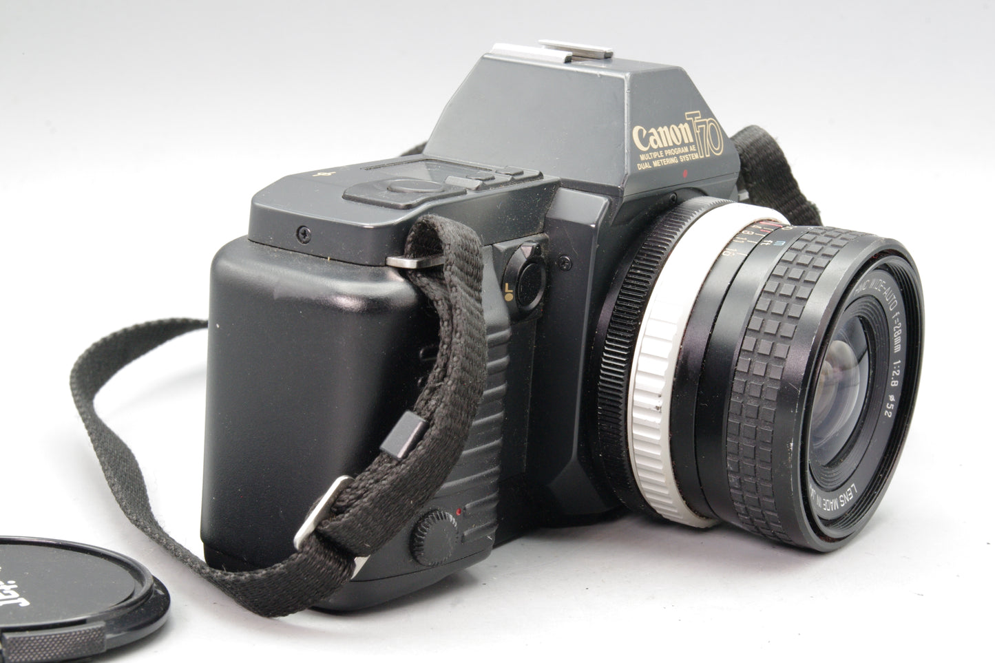 Canon T70 35mm SLR with Hoya 28mm F/2.8 Lens - Tested - VGC