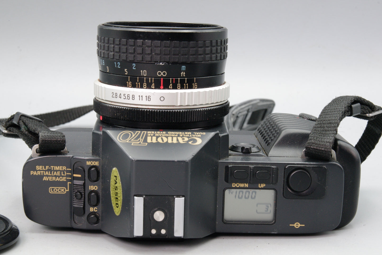 Canon T70 35mm SLR with Hoya 28mm F/2.8 Lens - Tested - VGC