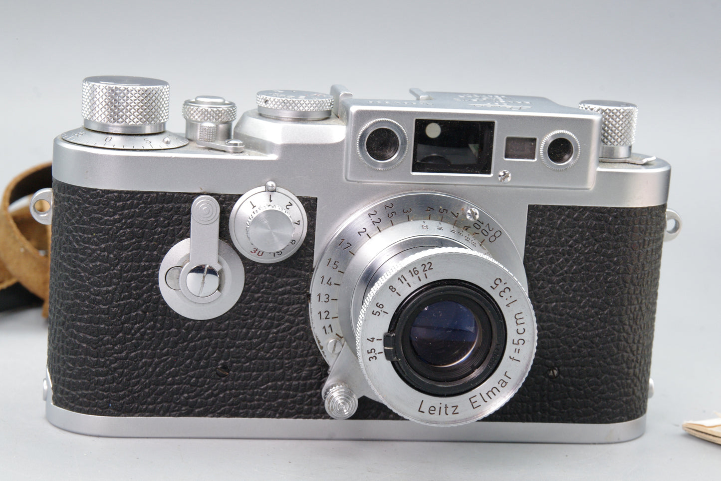 Leica IIIg 35mm Camera 1957 with Elmar 5cm f/3.5 Lens Excellent Serviced
