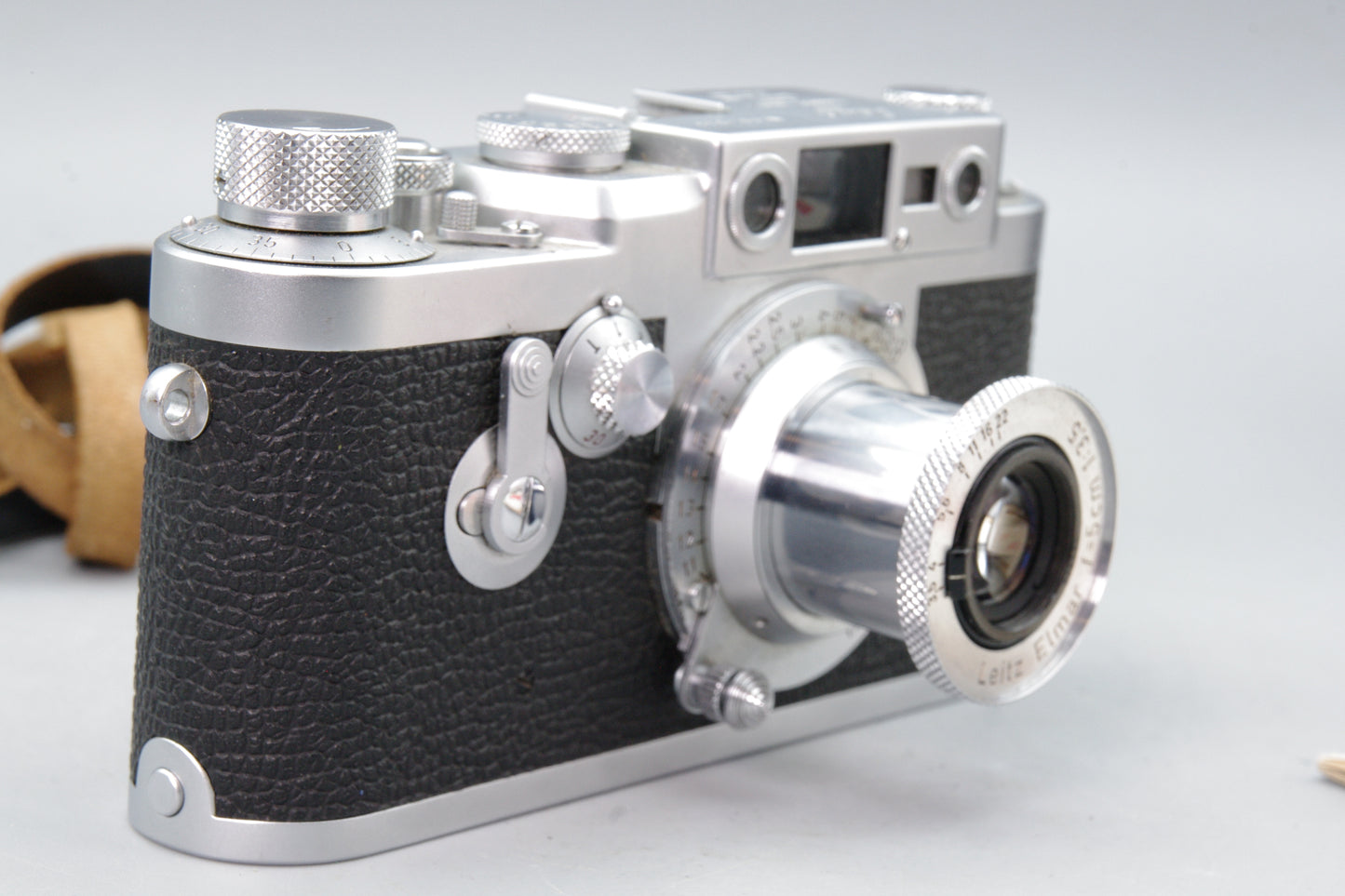 Leica IIIg 35mm Camera 1957 with Elmar 5cm f/3.5 Lens Excellent Serviced