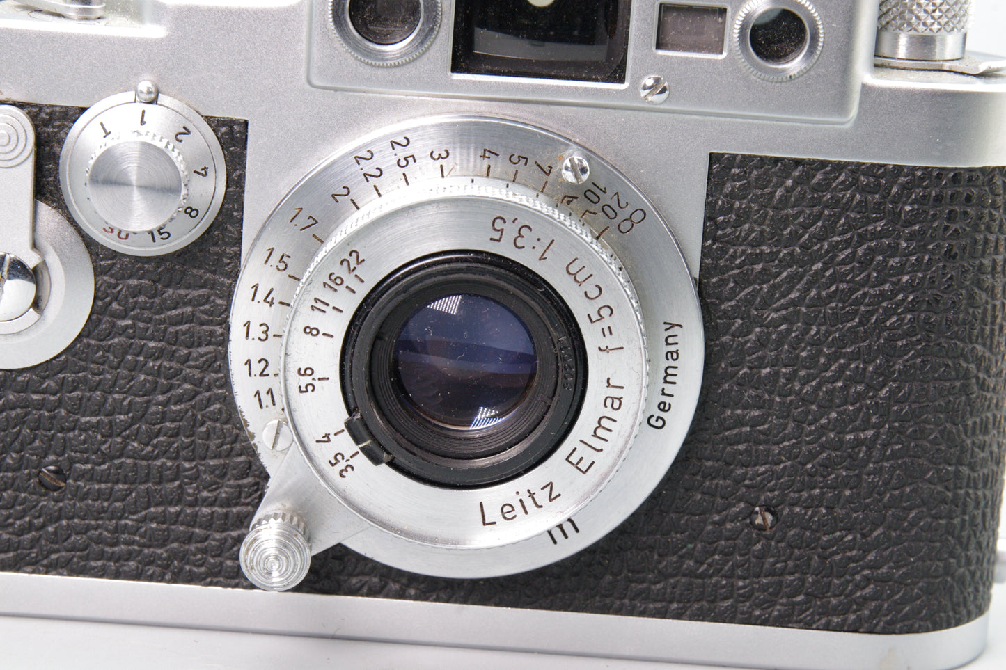 Leica IIIg 35mm Camera 1957 with Elmar 5cm f/3.5 Lens Excellent Serviced