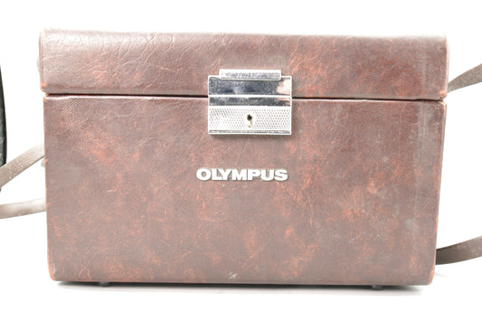 Vintage Brown Hard Camera Case for Olympus SLR and Lens – Very Good Condition