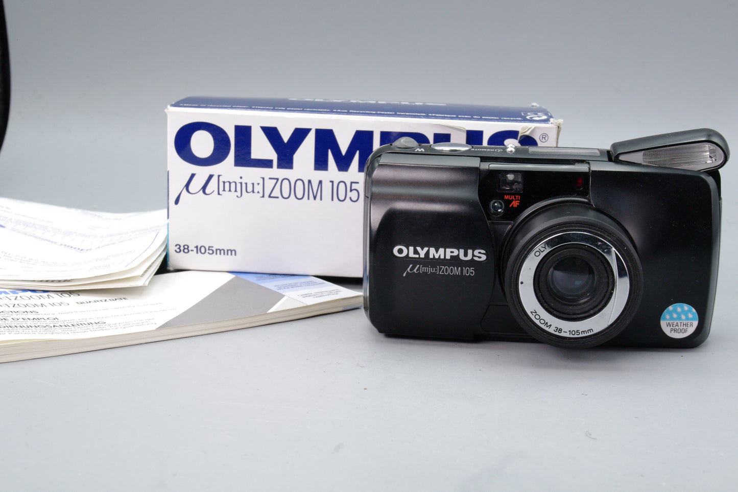 Olympus Mju Zoom 105 35mm Film Camera – Boxed – Tested &amp; Working – Excellent