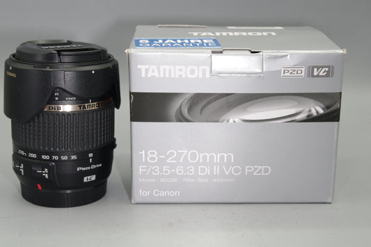 Tamron 18-270mm F/3.5-6.3 DiII Piezo Drive VC AF Lens - Canon EF-S Mount
