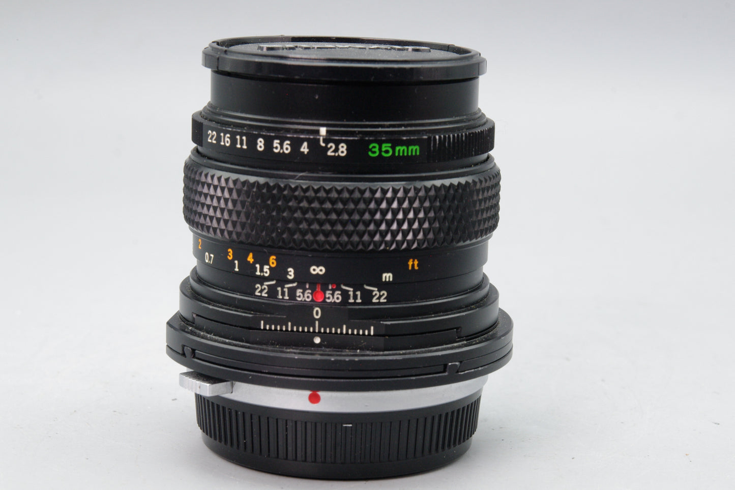 Olympus Zuiko Shift 35mm f/2.8 Lens – OM Mount – Excellent – With Both Caps