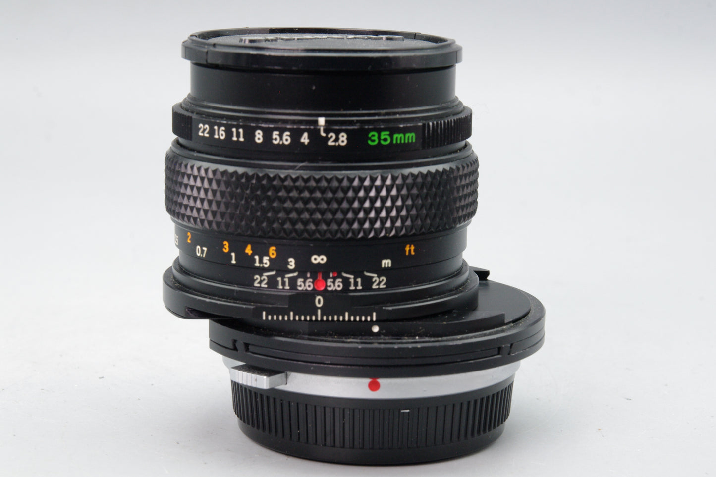 Olympus Zuiko Shift 35mm f/2.8 Lens – OM Mount – Excellent – With Both Caps