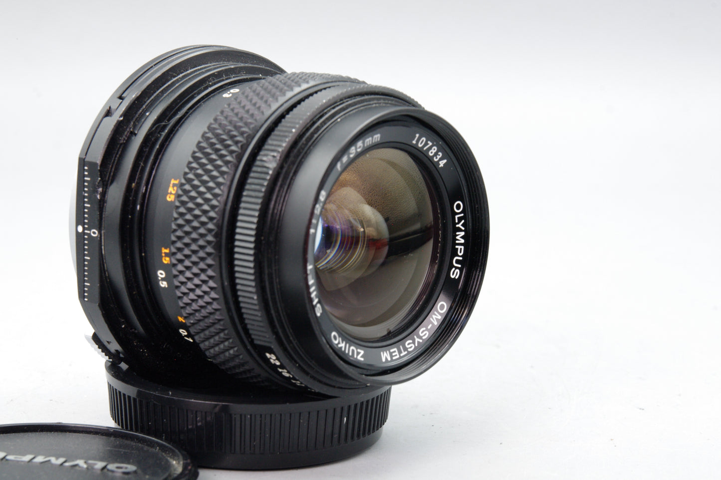 Olympus Zuiko Shift 35mm f/2.8 Lens – OM Mount – Excellent – With Both Caps