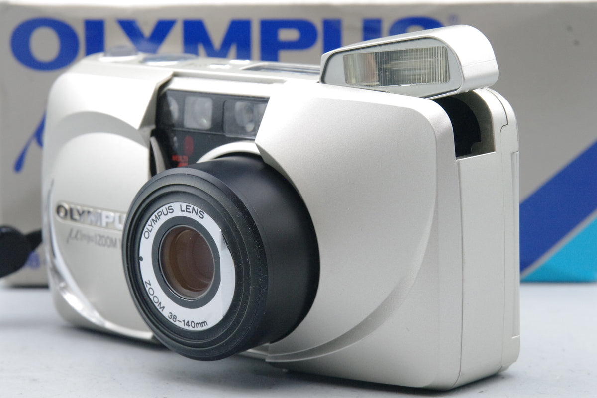 Olympus MJU Zoom 140 Champagne 35mm Film Camera – Tested – Boxed