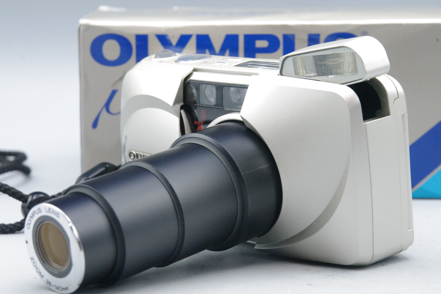 Olympus MJU Zoom 140 Champagne 35mm Film Camera – Tested – Boxed