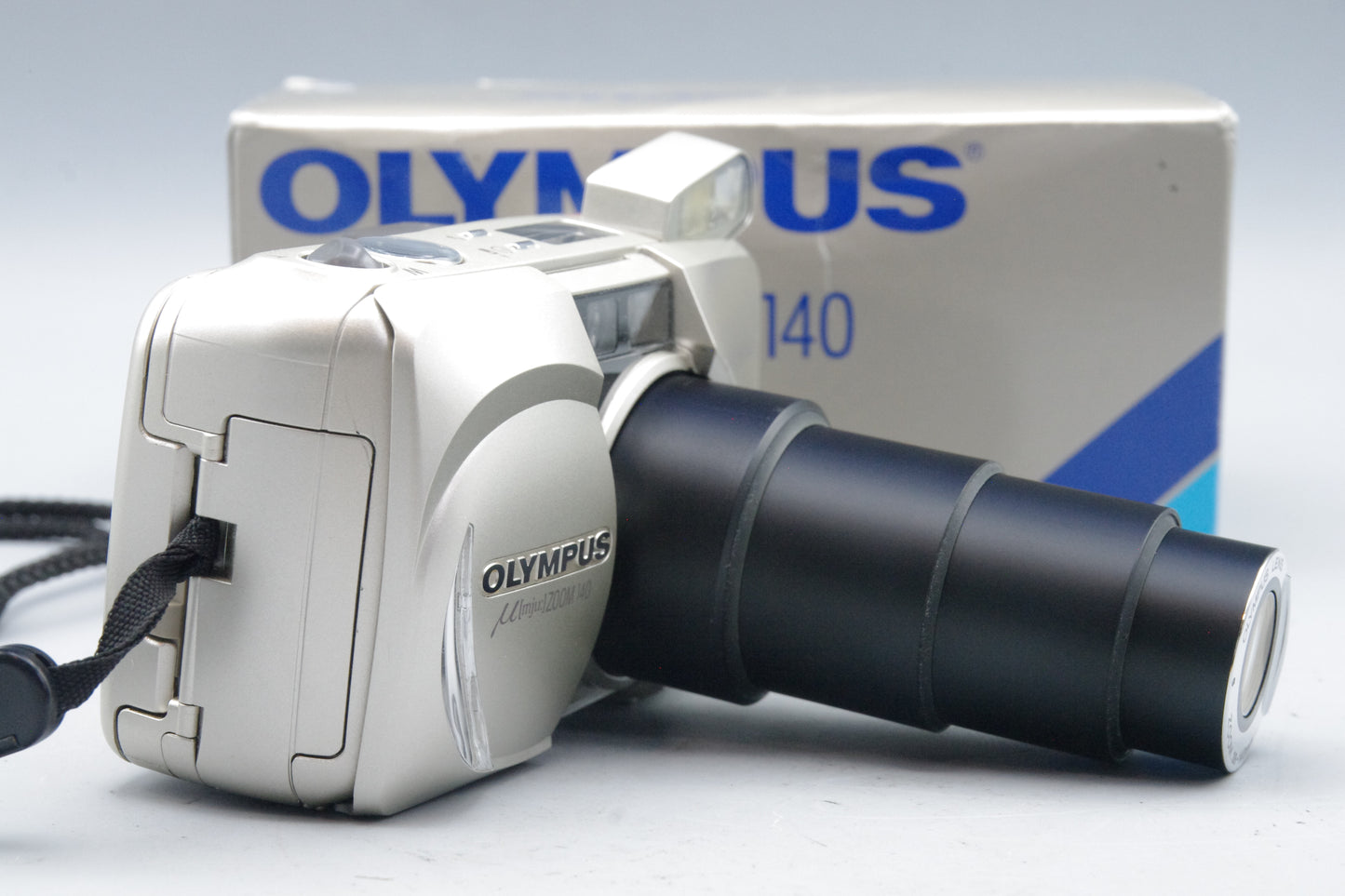 Olympus MJU Zoom 140 Champagne 35mm Film Camera – Tested – Boxed