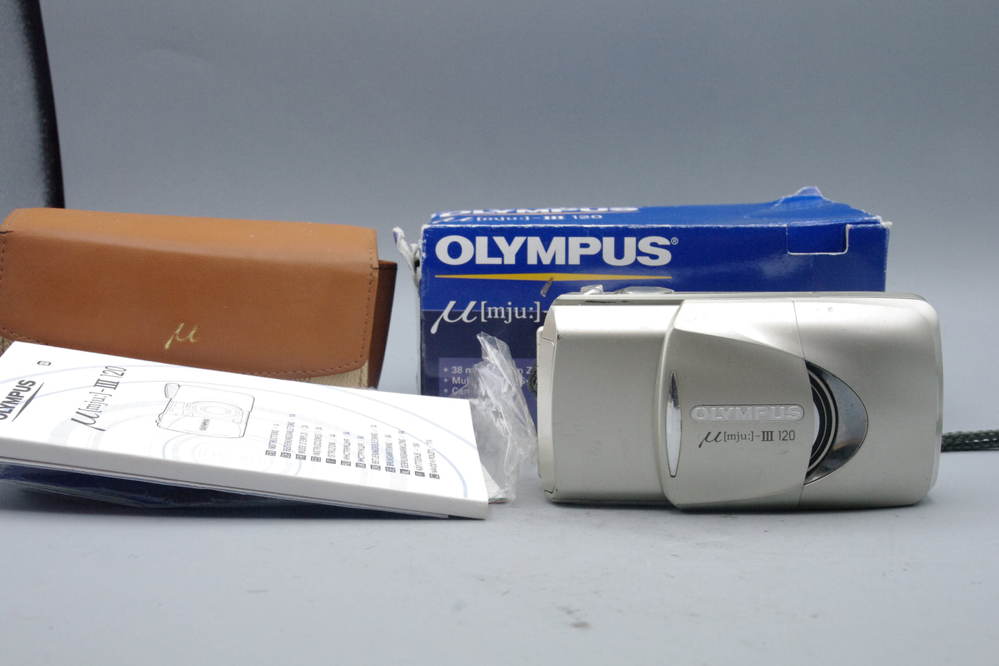 Olympus MJU III Zoom 120 35mm Film Camera – Compact All Weather – VGC – Boxed
