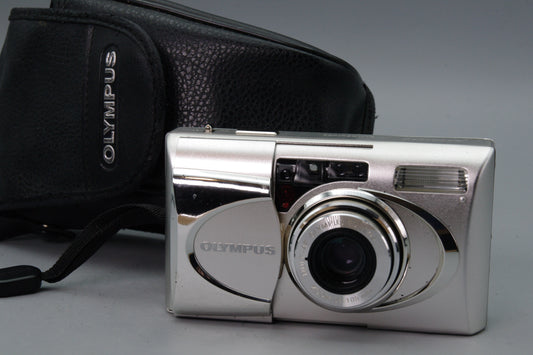 Olympus mju V 35mm Film Camera – Weatherproof –Excellent – With Case